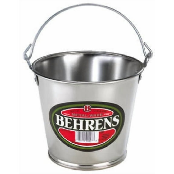 Behrens 1202GS 55 oz Galvanized Steel Water Pail / Bucket With Handle - Quantity of 8