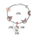 thumbnail image 5 of SALLY ROSE Hello Kitty Charm Bracelet for Women, 7" Fashion Sanrio Bracelet with 6 Unique Charms Official License, 5 of 5