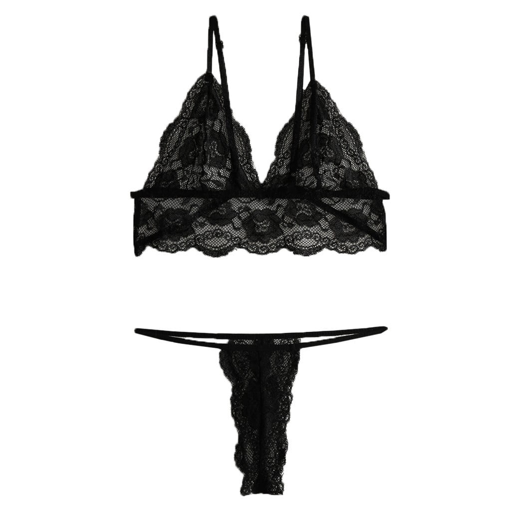 plus size black lace underwear