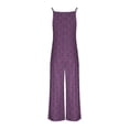 thumbnail image 4 of Fashion Plus Size Jumpsuits for Women with Sleeves Summer Casual Loose Printed Pockets Sleeveless Back Strap Jumpsuit, 4 of 5