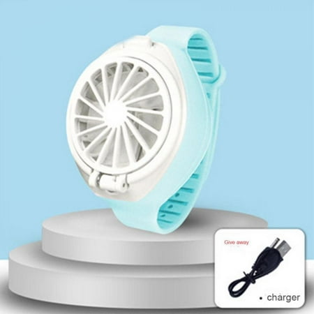 

Promotion Clearance!USB Rechargeable Fan with Comfortable Wrist Strap Mini Portable Clock-Shaped Fan Control for Indoor Or Outdoor Travel