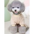 thumbnail image 3 of 1pc Khaki Cable Knit Pet Four-legged Fleece Pullover, Suitable For Cats And Dogs, For Daily Wear, 3 of 5