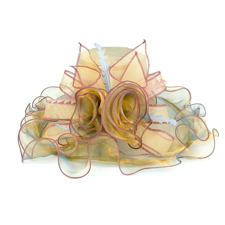 - Women's Organza Church Kentucky Derby Fascinator Bridal Tea Party Wedding Hat