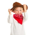 thumbnail image 2 of Jr Brown Cowboy Hat with Red Bandana Kids Child Hat, 2 of 6