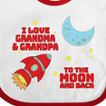 thumbnail image 4 of Inktastic I Love Grandma and Grandpa to the Moon and Back Boys or Girls Baby Bib, 4 of 4