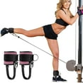 thumbnail image 2 of Necvior Fitness Thigh Straps Padded D-Rings Ankle Strap Leg Cuffs for Gym Men & Women, 2 of 11