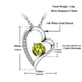 thumbnail image 4 of Emma Manor 14K White Gold Plated Forever Lover Heart Pendant Necklace For Women, 4 of 6