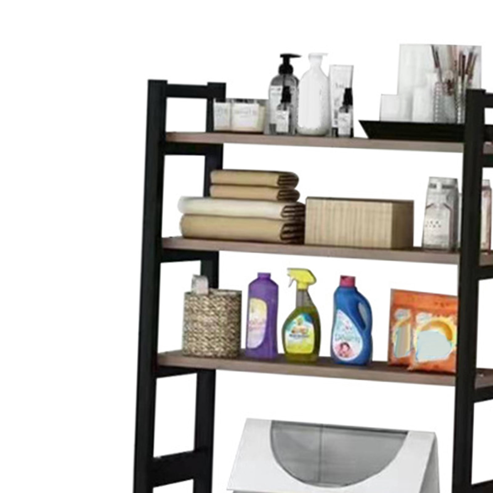 solautey Toilet Storage Cabinet, Multi-layer Metal Shelf for Top Load Washer, Space Saving Organizer for Bathroom/Laundry Room, Rustproof