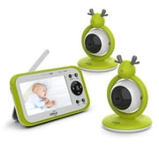 JLB7tech Video Baby Monitor with 2 Digital Cameras,4.3"LCD Display,Automatic Night Vision,Two-Way Talkback,Temperature Detection,Power Saving/Vox,Zoom in Lens,Support Multi-Camera