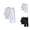 White, variant on Mens Pajamas Set Loose Fit Kimono Yukata Spa Sauna Bathrobe and Pajama Pants 2 Piece Pjs Set Sleepwear