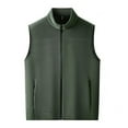 thumbnail image 2 of Sexlip Fleece Vest Women Lightweight Comfy Vests Outerwear Sleeveless Full Zip Stand Collar Jacket with Zipper Pockets Green XL, 2 of 3