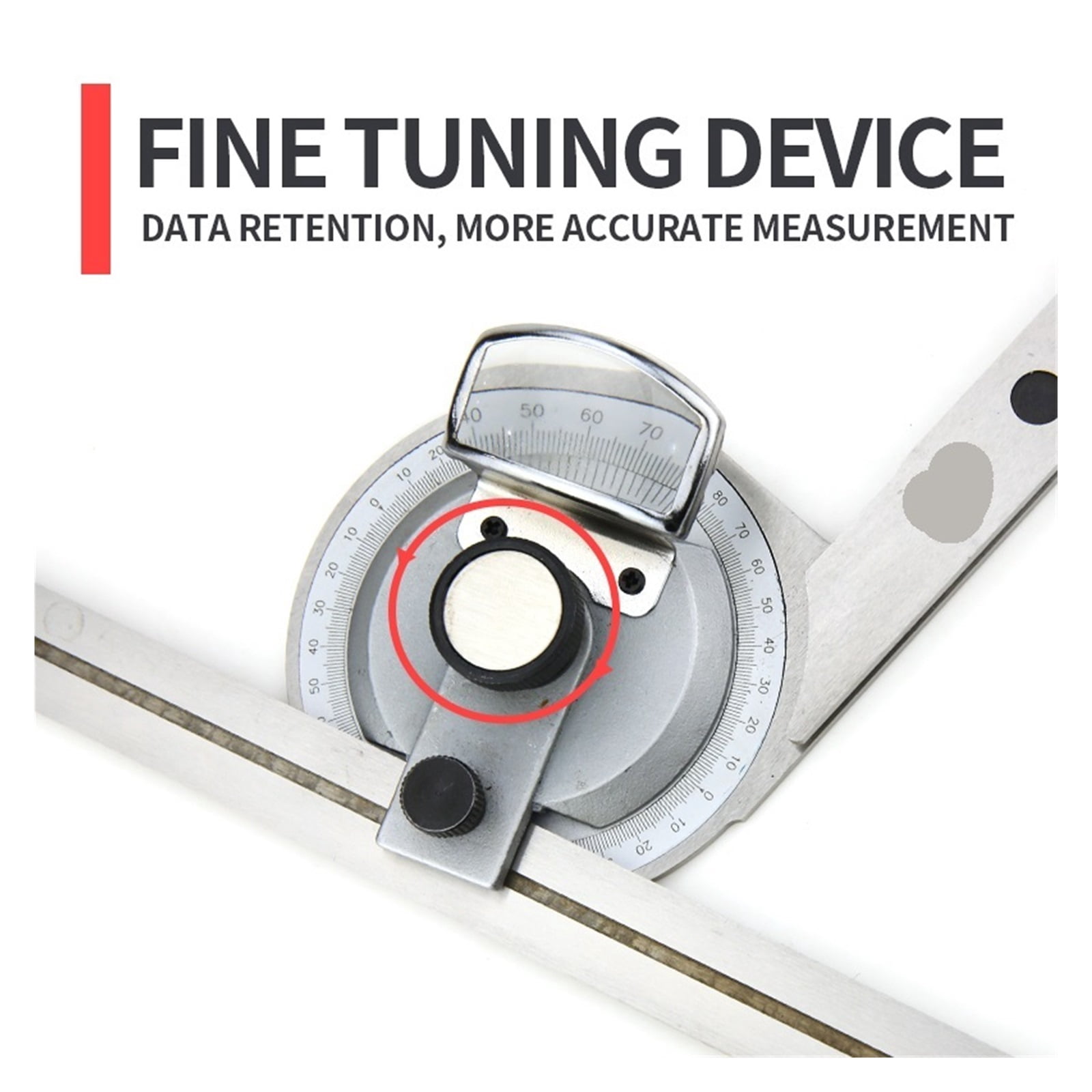 Universal Angle Ruler Carbon steel Protractor Angle Measuring Instrument Magnifying Glass ,Water-Proof & Dust Resistant