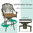 thumbnail image 2 of VIVIJASON 9-Piece Outdoor High Patio Dining Set, Free-Rust Cast Aluminum Patio Bar Table and Chairs Set with 8 Swivel Bar Stools & 64" Bar Height Dining Table for Backyard, Lawn, Garden, 2 of 8
