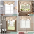 thumbnail image 6 of Tie Up Valances for Windows, Orange Beige Adjustable Valance Curtains Window Treatment for Living Room/Bedroom, Modern Vintage Geometric Abstract Rod Pocket Kitchen Curtains & Drapes 42x12 Inch, 6 of 9