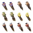thumbnail image 2 of 12 pájaros artificiales de plumas de burbujas para decoración de árbol de Navidad en Sora Woodland Garra, 2 of 9