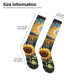thumbnail image 2 of Fotbe Starry Sky Moon Sunflower Calcetas Divertidas Estampadas para Hombre y Mujer, Calcetas de Algodón hasta la Rodilla para Caminar, Correr, Enfermería y Embarazo, 2 of 6