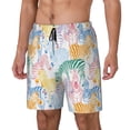 thumbnail image 2 of Haiem Zebra Colourful Mens Swim Trunks with Compression Liner 2 in 1 Swimming Shorts Stretch Swimwear Quick Dry,Board Shorts-X-Large, 2 of 9