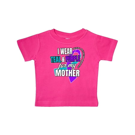 

Inktastic Suicide Prevention I Wear Teal and Purple for My Mother Gift Baby Boy or Baby Girl T-Shirt