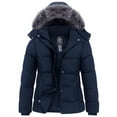 thumbnail image 6 of Wantdo Women's Recycled Recycled Winter Coat Recycled Short Warm Cotton Puffer Jacket Waterproof Winter Jacket Navy M, 6 of 12