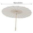 thumbnail image 5 of Kids Paper Parasol Bamboo and Paper Chinese Style Elegant White DIY Paper Umbrellas for Decoration, 5 of 8