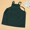 thumbnail image 4 of GOOHOCHY Delantal de trabajo impermeable con bolsillo, correa de hombro doble, delantal anti-aceite para cafetería restaurante (verde oscuro), 4 of 7