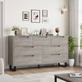 thumbnail image 7 of Huisuilinss Drawer Dresser,Double Dresser For Bedroom,Wide Chest Of Drawers,Wood TV Stand,Freestanding Closet Storage Organizer For Hallway Entryway Living Room, 7 of 7
