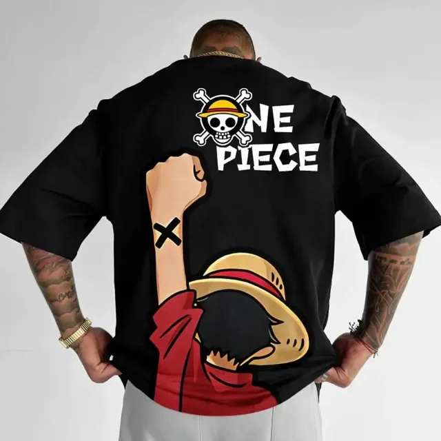 Camiseta de una pieza para hombre y mujer, camisa de gran tamaño con estampado de personalidad de Anime, Luffy Zoro, de verano498