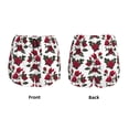 thumbnail image 3 of Fuzoiu Rose Flowers Print Women's Athletic Shorts, Double-Layer Running Shorts with Pocket,Women's Workout Shorts for Yoga, Gym, and Workouts-X-Large, 3 of 7