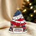 thumbnail image 4 of 250th Anniversary Christmas Ornament,Patriotic 2D Acrylic Keepsake for Christmas Tree,Car,Home Wall Commemorative Holiday Decoration(F), 4 of 6
