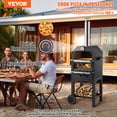 thumbnail image 2 of VEVOR Outdoor Pizza Oven, 12" Wood Fire Oven, 2-Layer Pizza Oven Wood Fired, Wood Burning Outdoor Pizza Oven with 2 Removable Wheels, 700℉ Max Temperature Wood Fired Pizza Maker Ovens, 2 of 9
