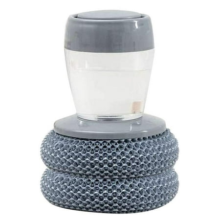 

Kitchen Soap Dispensing Palm Brush Multifunctional Pot Washing Brush Cleaning Brush with Storage Tank Scrub Cleaning Brush