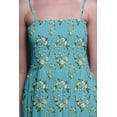 thumbnail image 4 of Bimba Leaves & Arabian Jasmine Floral Print Women Smocked Bodice Beach Sun Dress-Large, 4 of 7