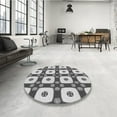 thumbnail image 4 of Ahgly Company Machine Washable Indoor Round Transitional Grey Gray Area Rugs, 7' Round, 4 of 7