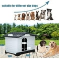 thumbnail image 7 of Dkelincs Large Dog House Plastic Water Resistant Pet Houses with Base Support, Black White, 7 of 7