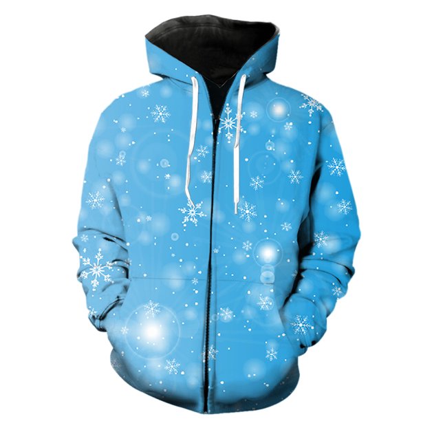 Sudadera con capucha y cremallera para hombre, diseño de copos de nieve de invierno, moda de gran tamaño, genial, gran oferta 2024, chaquetas con capucha, ropa de calle informal Harajuku
