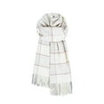 thumbnail image 4 of successthop Winter Scarf for Women Cold Weather Thick Neck Scarf Warm Fuzzy Wraps Colorful Plaid Blanket Scarves White, 4 of 4