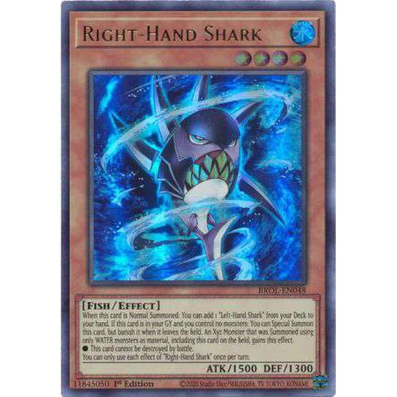 YuGiOh Brothers of Legend Ultra Rare Right-Hand Shark BROL-EN048