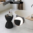 thumbnail image 4 of Plastic Hourglass Side Table Bedroom Nightstand, Black, 4 of 8