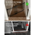 thumbnail image 2 of No Bottom Bar Baby Gate for Stairs, Adjustable Width 32” to 48” for Child and Pet, Dog Gate with Auto-Close & One-Hand Operation, Hardware-Mounted Installation for Doorways and Indoor,Black, 2 of 15