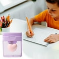 thumbnail image 3 of 1PCS Heart Pencil Sharpeners Bulk Colored Pencil Sharpener Handheld Small Cute Pencil Sharpener Manual Purple Pencil Sharpeners with Cover 2 Holes for Home Office Supplies, 3 of 4
