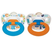 NUK Baby Talk Orthodontic Pacifier 0-6 Months 2 Pack - Blue/Orange