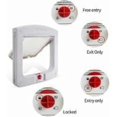 thumbnail image 2 of Cat Flap, 4-Way Lockable Cat Flap for Cat, Small Dog, Easy to Install and Use(M,White), 2 of 5