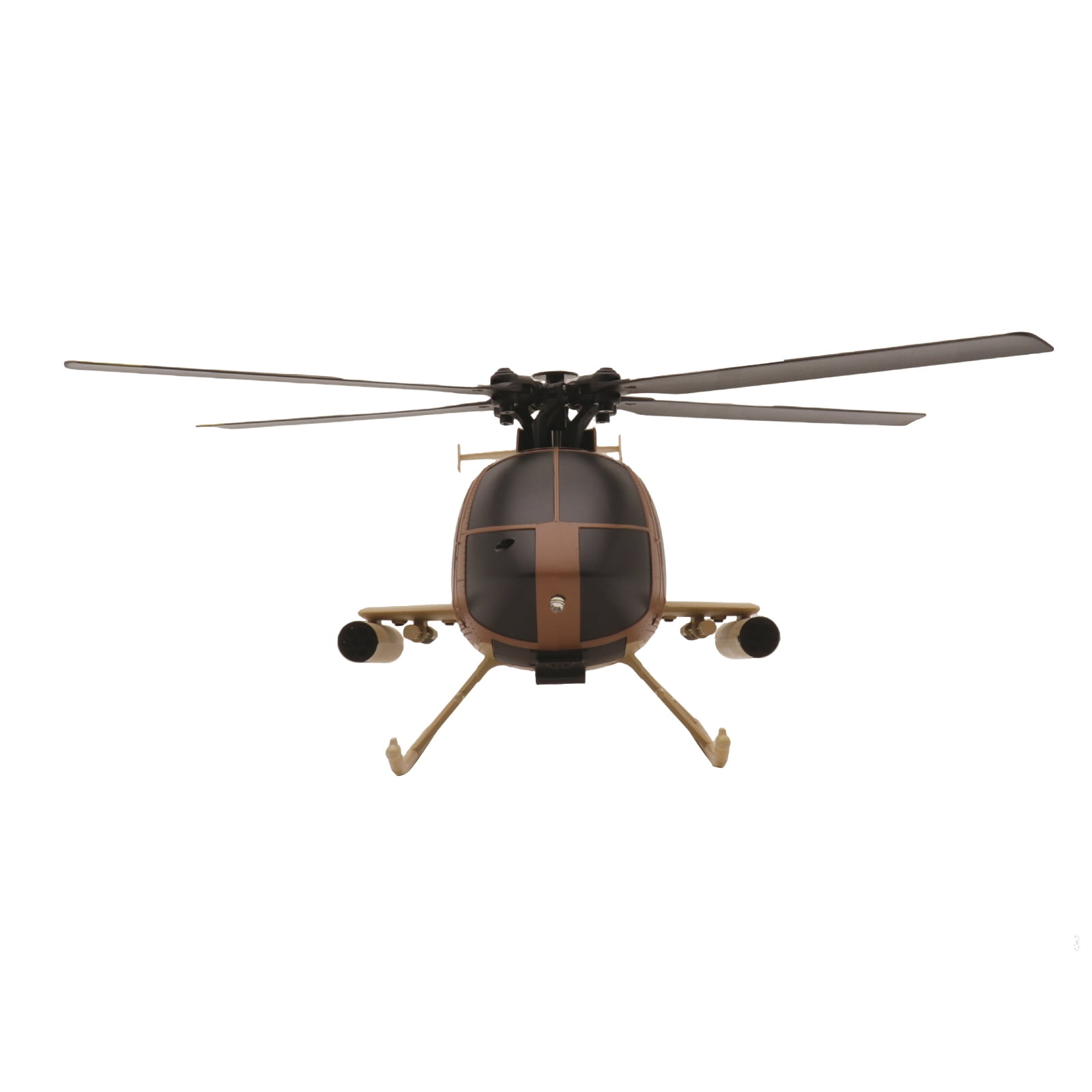 RC ERA C184 MD500 RC Helicopter, 2.4G 4CH Brushless RC Helicopter with Optical Positioning, 6-Axis Groy Military Aircraft Model for Adults - 4 Battery