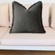 thumbnail image 3 of Juego de 2 fundas de almohada de 18 x 18 pulgadas con borde de borlas para sala de estar de estilo rústico, algodón suave y lino acogedor, funda de almohada beige con flecos, 3 of 5