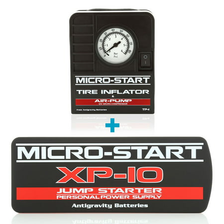 Antigravity Batteries XP-10 Micro-Start Jump-Starter Power Supply Kit & Portable Air Pump Tire Inflator 2-pc (10 Best Jump Starters)