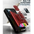thumbnail image 3 of CoverON For Apple iPhone 13 Pro Max Case, KickStand Ring Credit Card slot Camer Cover Phone Magnetic holder, Red, 3 of 7