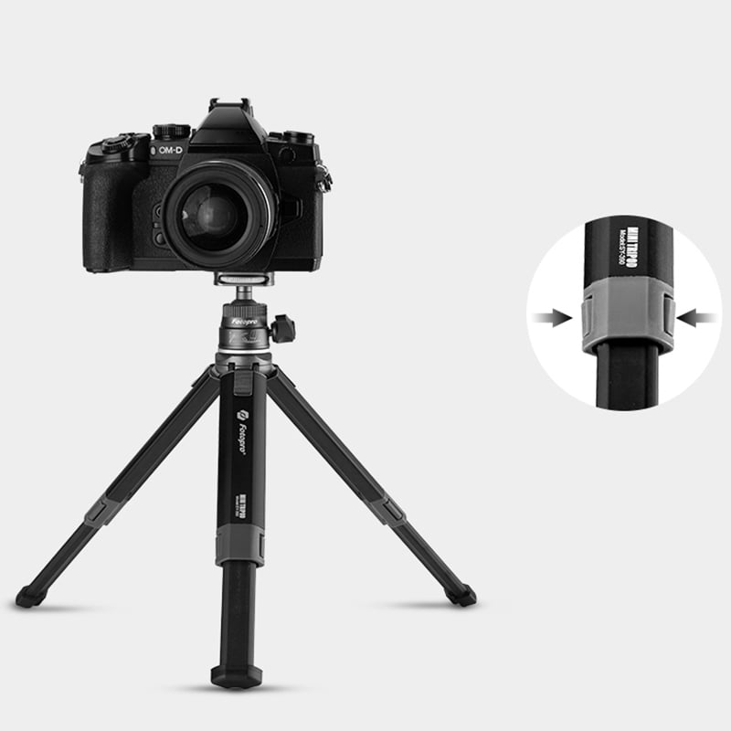 Fotopro Mini Desktop Camera Tripod, Aluminum Portable Mini Tabletop Stand, 360 Degree Ball Head with 1/4” Screw for Phone DSLR Camera Video Camcorder, SY390