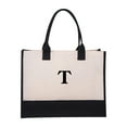 thumbnail image 2 of Tote Bag for Women Guozer Gift for Women Canvas Tote Bag with Zipper Initial Canvas Handle Bag for Gifting an any Occasion, Hand Wash, 2 of 2