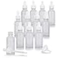 thumbnail image 3 of 1 oz Frosted Clear Glass Boston Round with White Dropper (12 pack) + Funnel, 3 of 4