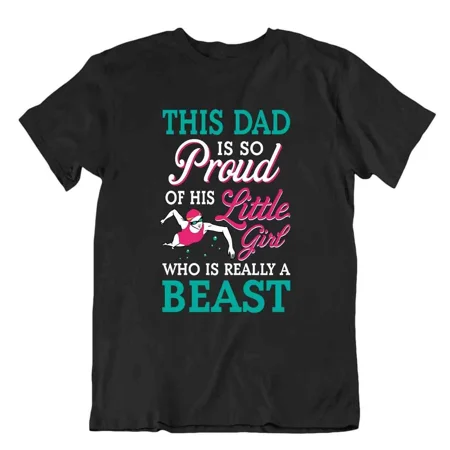 Swimming Tshirt Black Humor Shirt Funny Modern T-Shirt